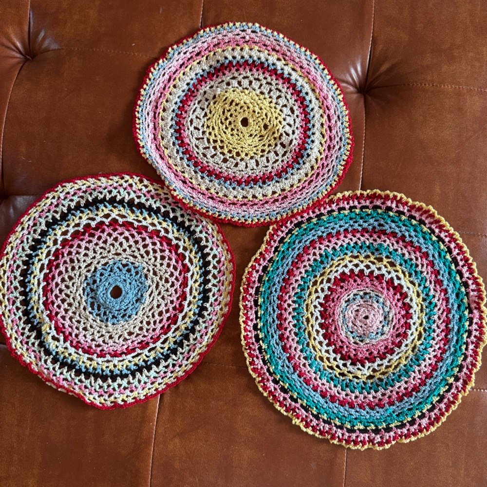 Vintage Crochet Doily Set